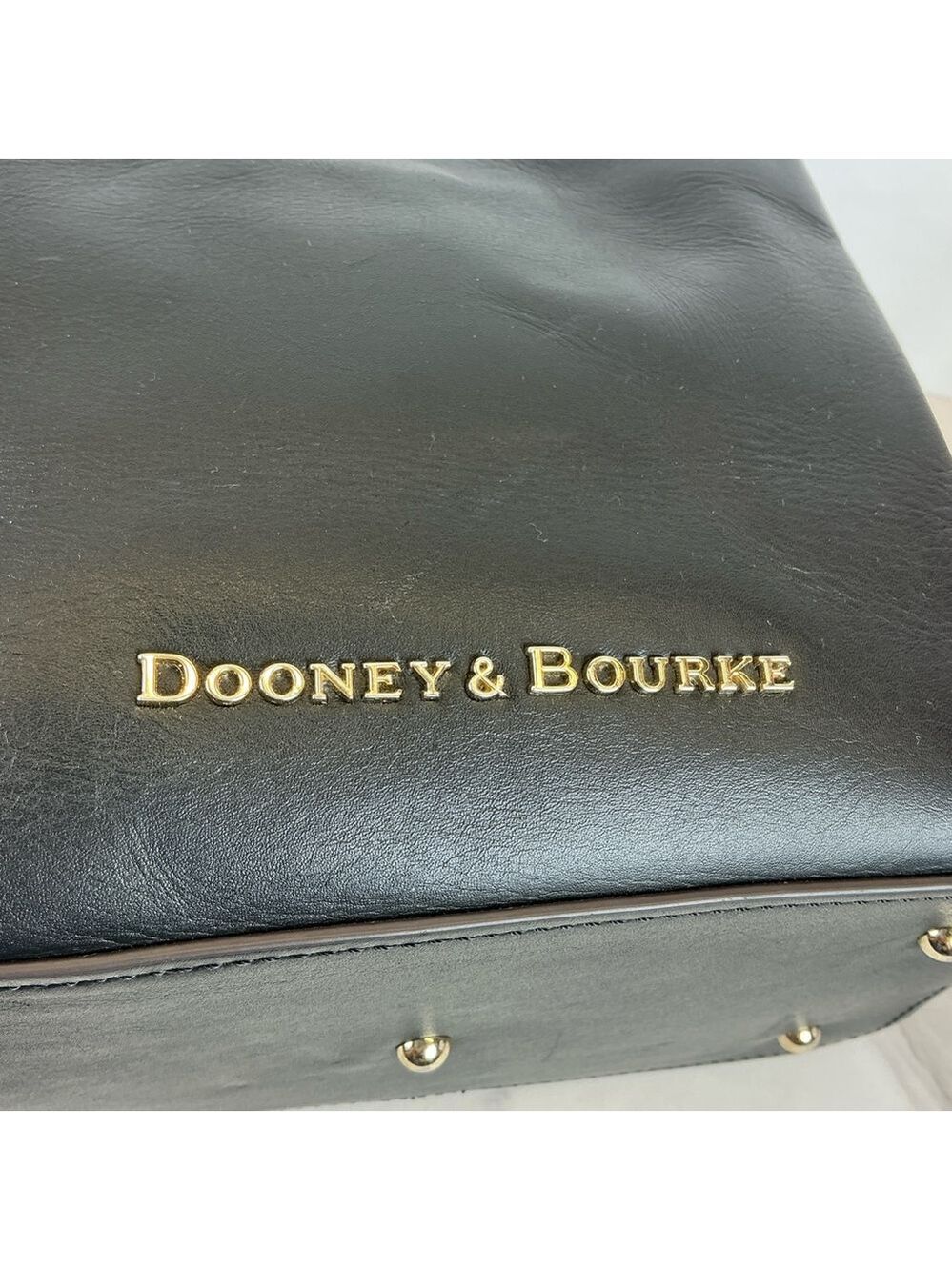 Dooney & Bourke Black Tan City Small Barlow Satchel Bag Hand Crossbody Mini Purs - Picture 11 of 16